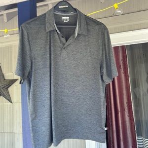 Dark, Heather Grey, Short Sleeve Golf Shirt